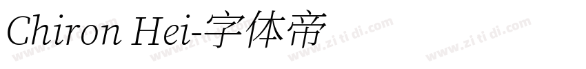 Chiron Hei字体转换